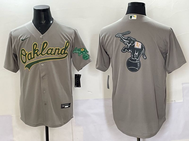 Men Oakland Athletics Blank Grey Nike 2025 MLB Jersey 01->oakland athletics->MLB Jersey